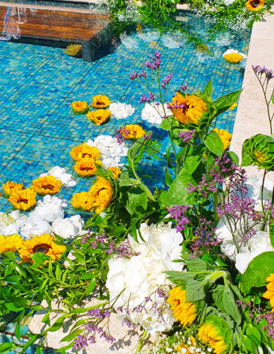décoration cérémonie laïque piscine